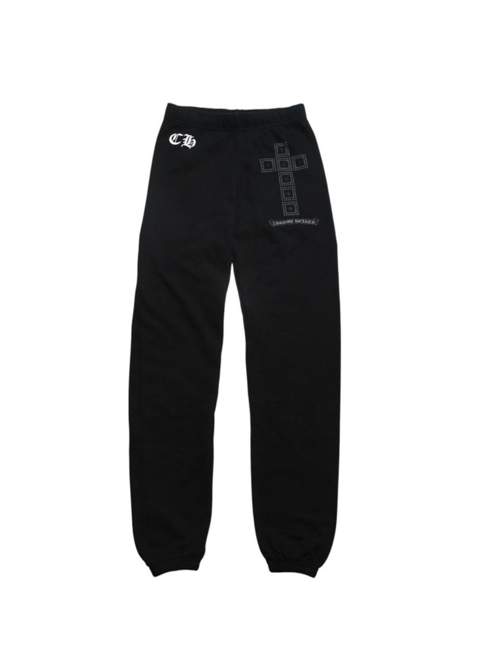 Chrome Hearts Framed Cross Sweatpants CH Logo Vintage English Scroll Label
